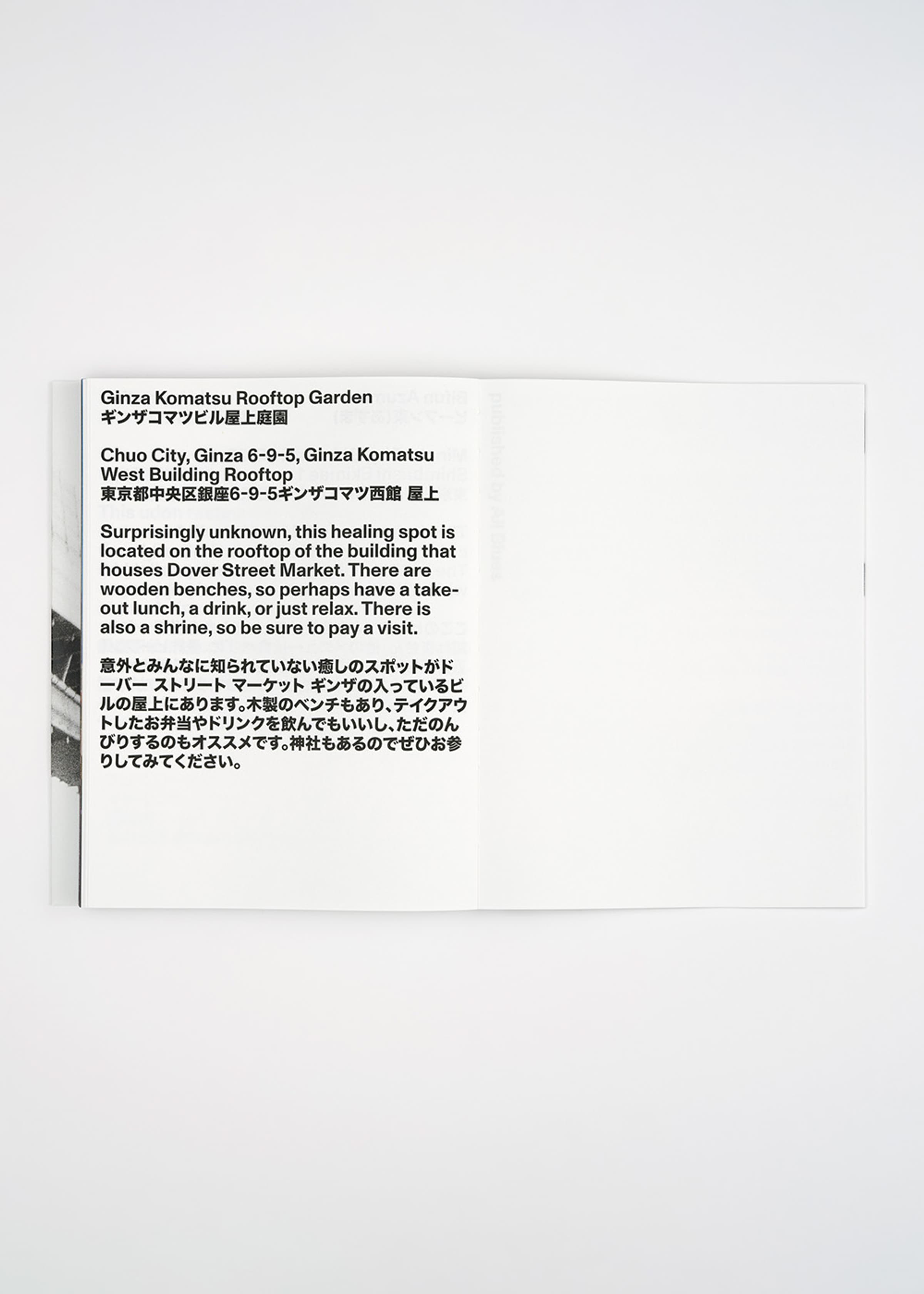 Tokyo photographed by Nils Junji Edström, guided by Dover Street Market Ginza, published by All Blues