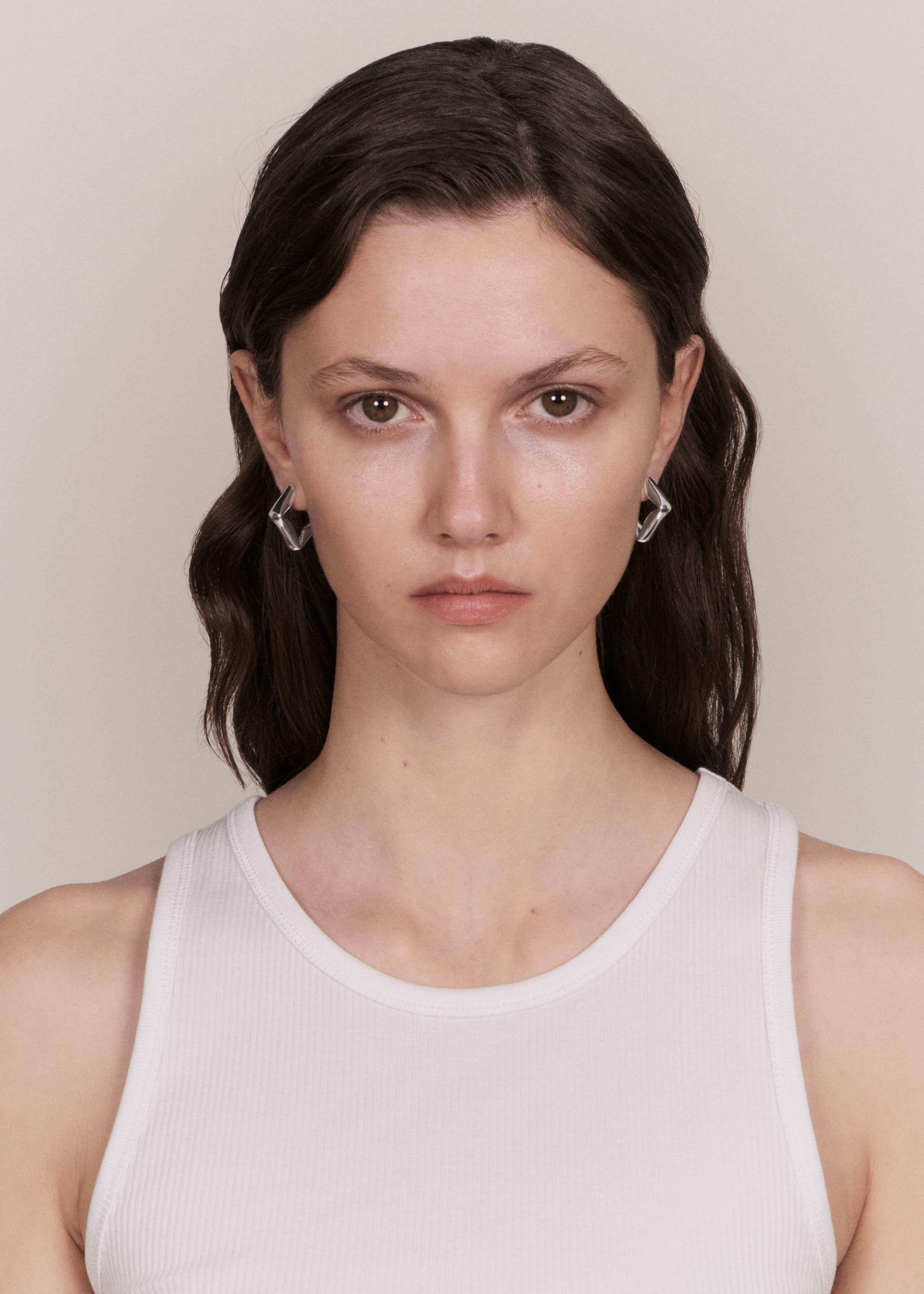 Straw earrings large